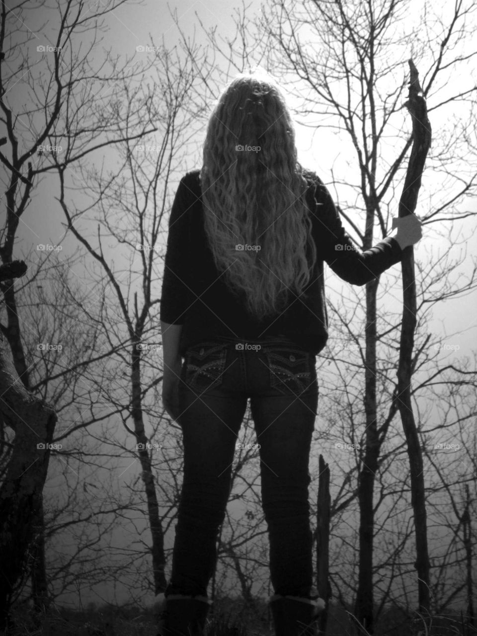 In the woods on top of Mount Thomas