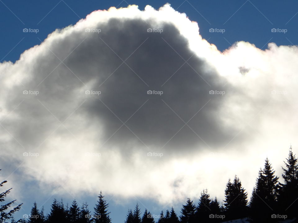 Clouds before snow storm Kopaonik Serbia