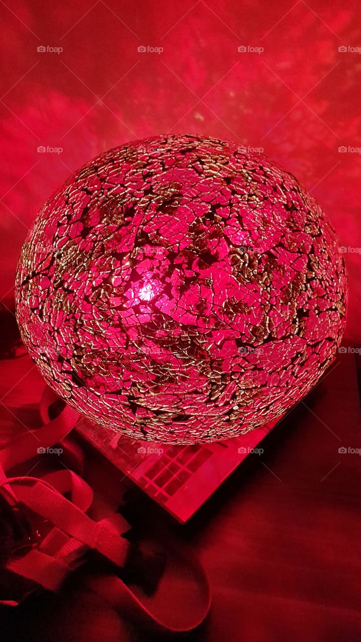 decorate red light ball