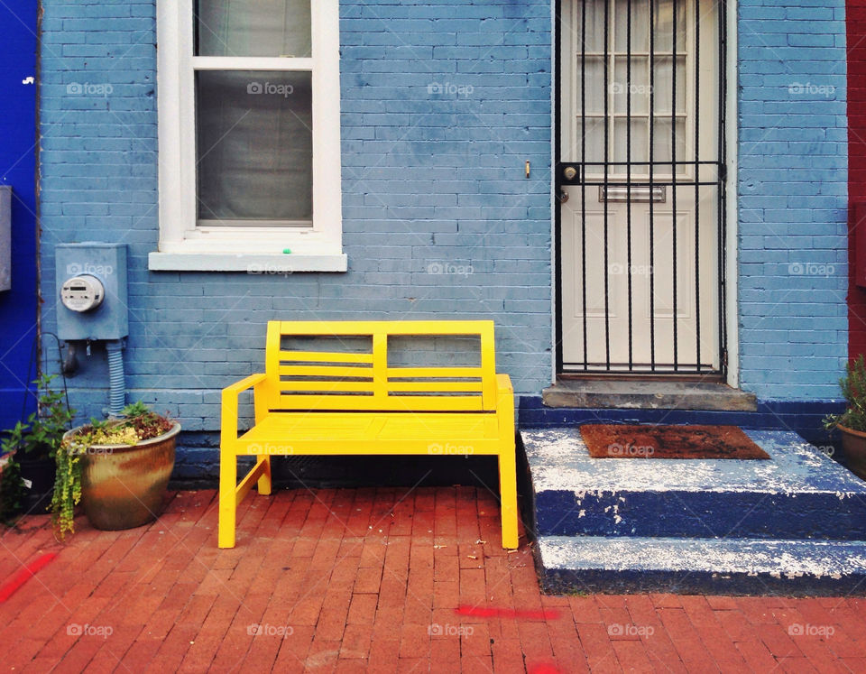 yellow blue facade architecture by jamescampbell