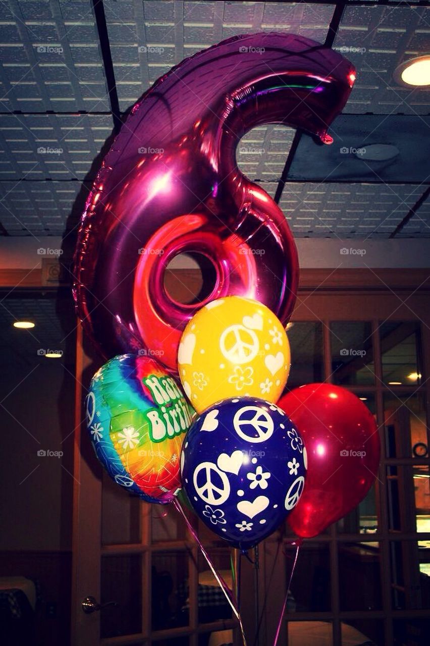 Balloon, 6, colorful, party, happy