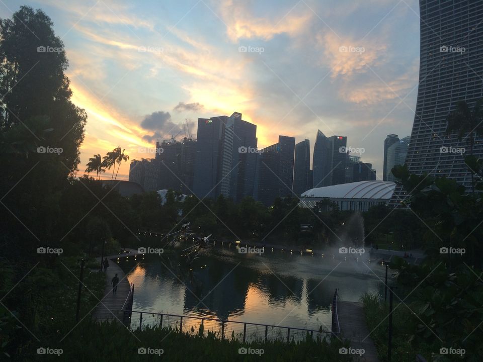 Sunset in Singapore 