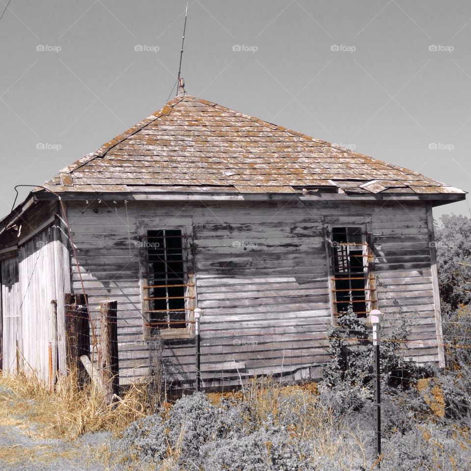 Old weathered shed