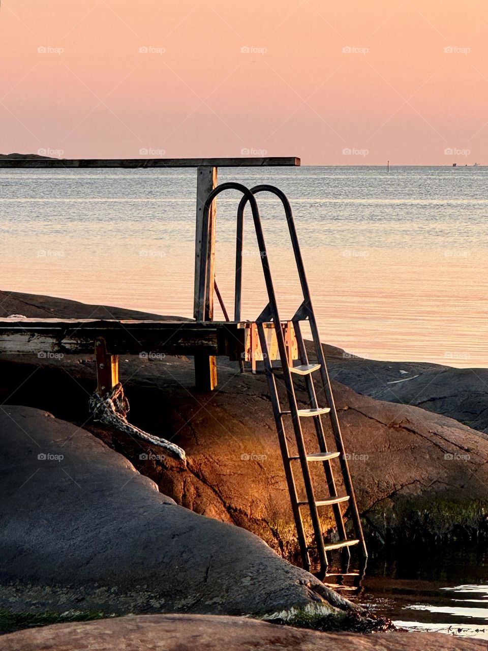 Ladder in evening light 