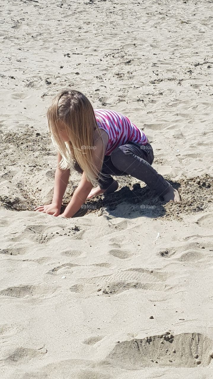 sandy beach. play time.