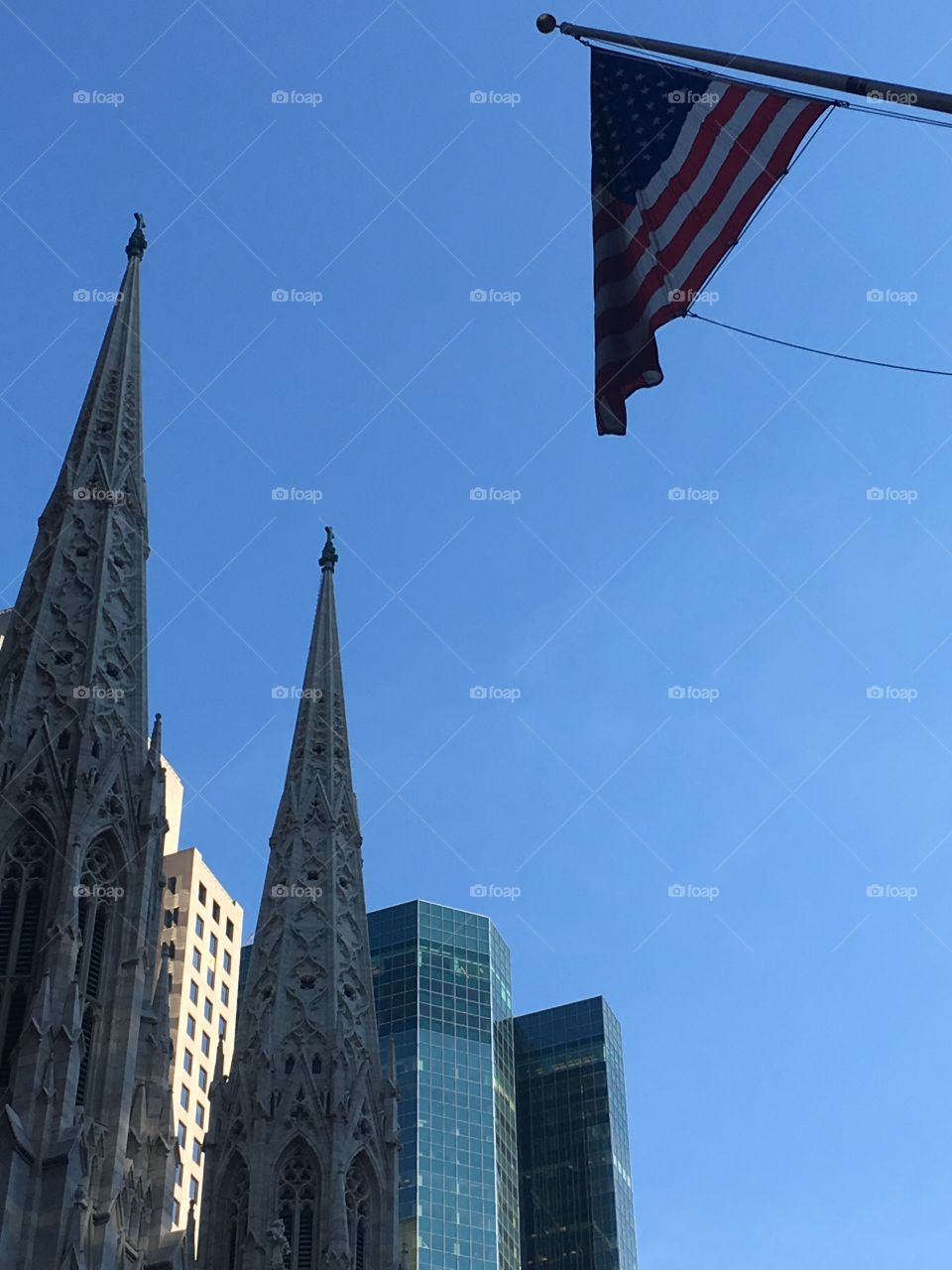 USA flag at New York City