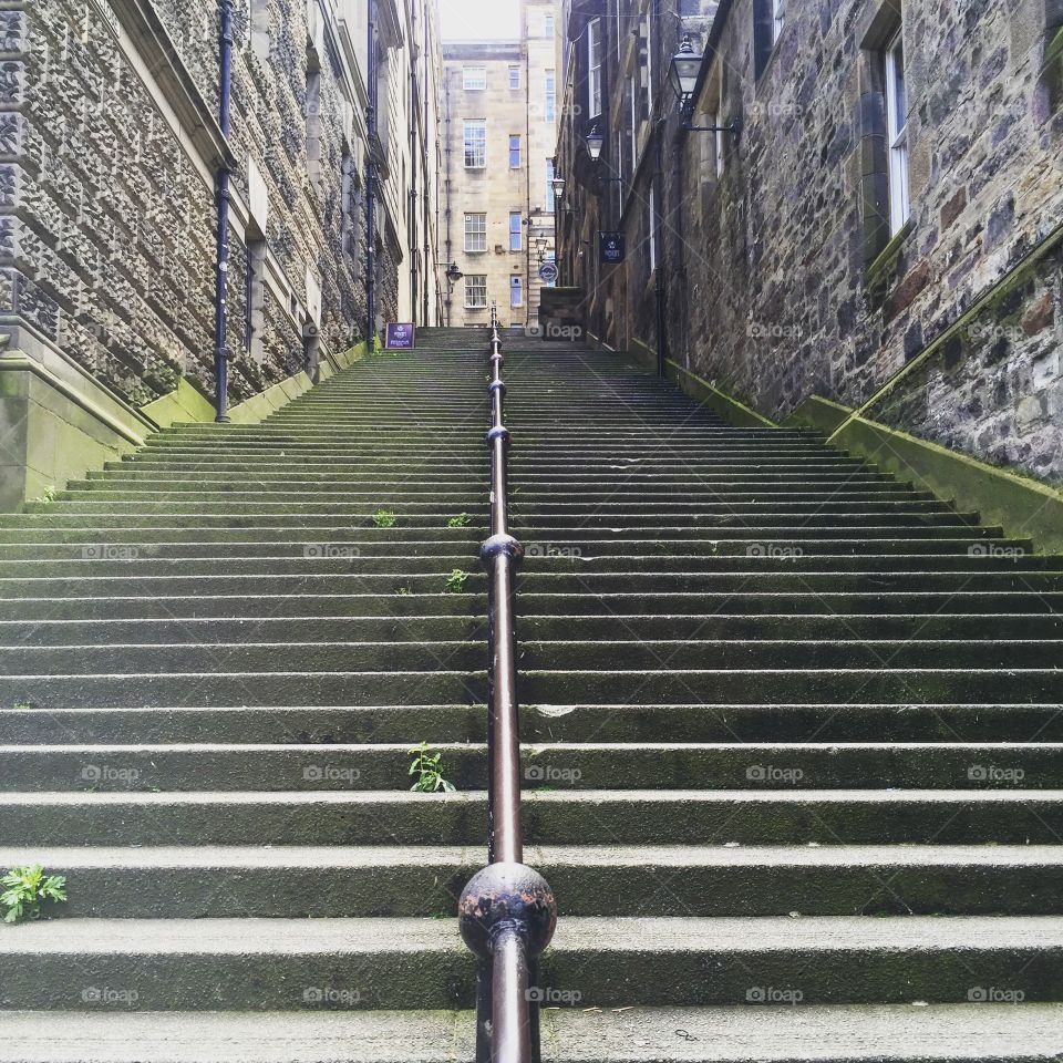 Stairs from Cockburn street to the royal mile in Edinburgh!!
