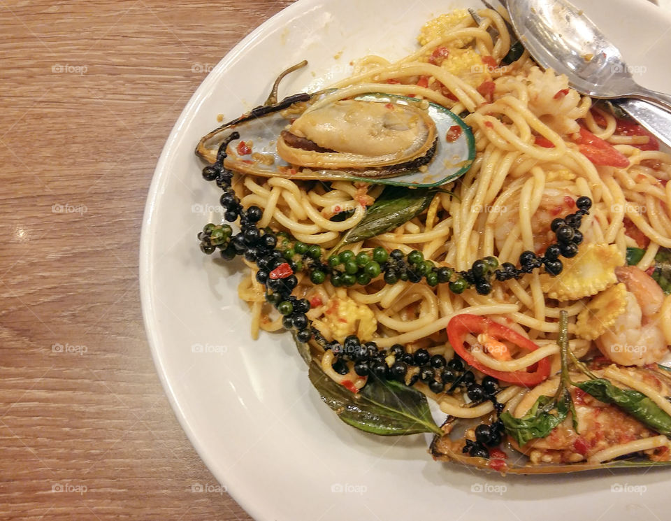 seafood spaghetti