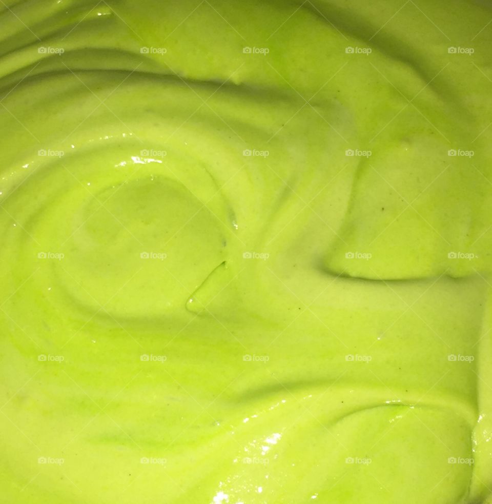 Neon green cupcake batter! 