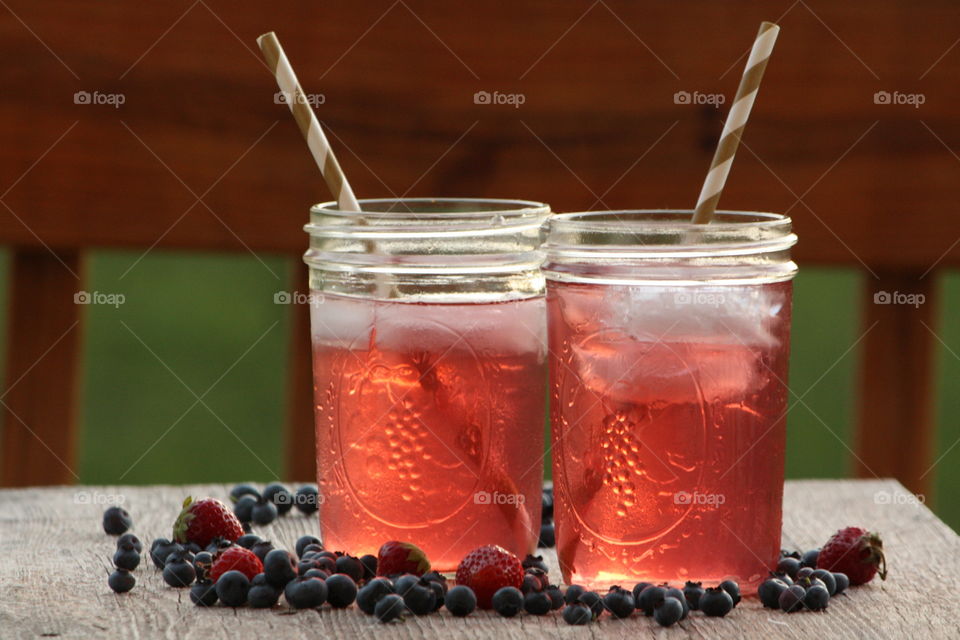 Summertime ice cold juice