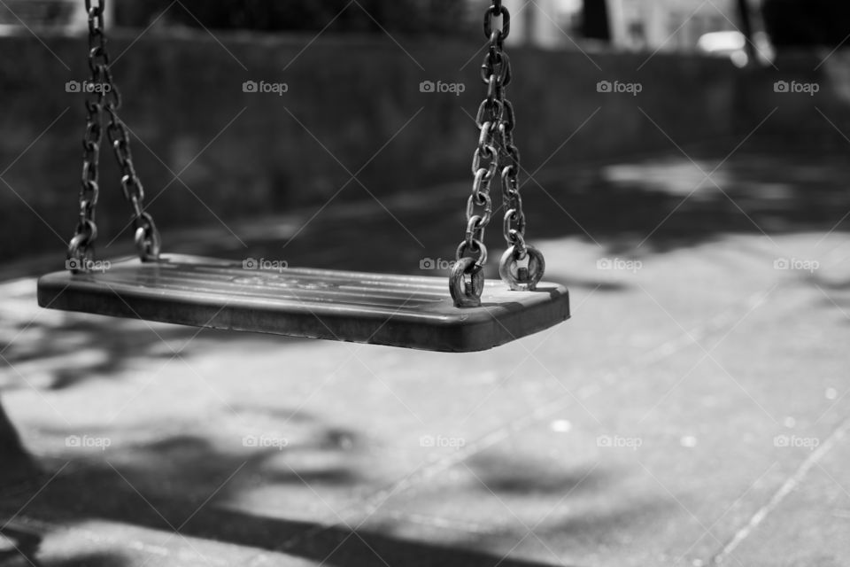 Child swing in a park