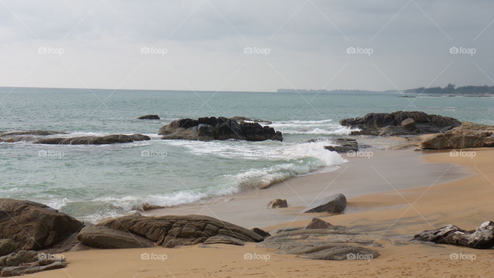 stormy day at the beach
