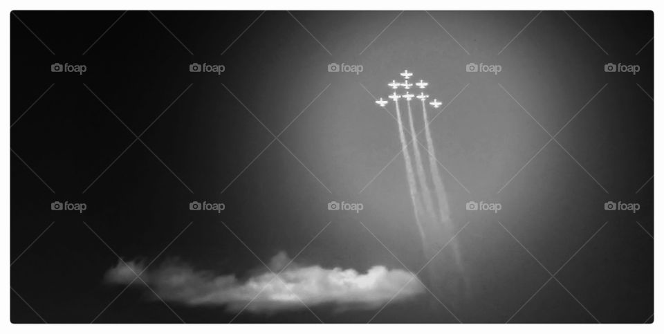 Monochrome, Sky, Silhouette, Landscape, Art