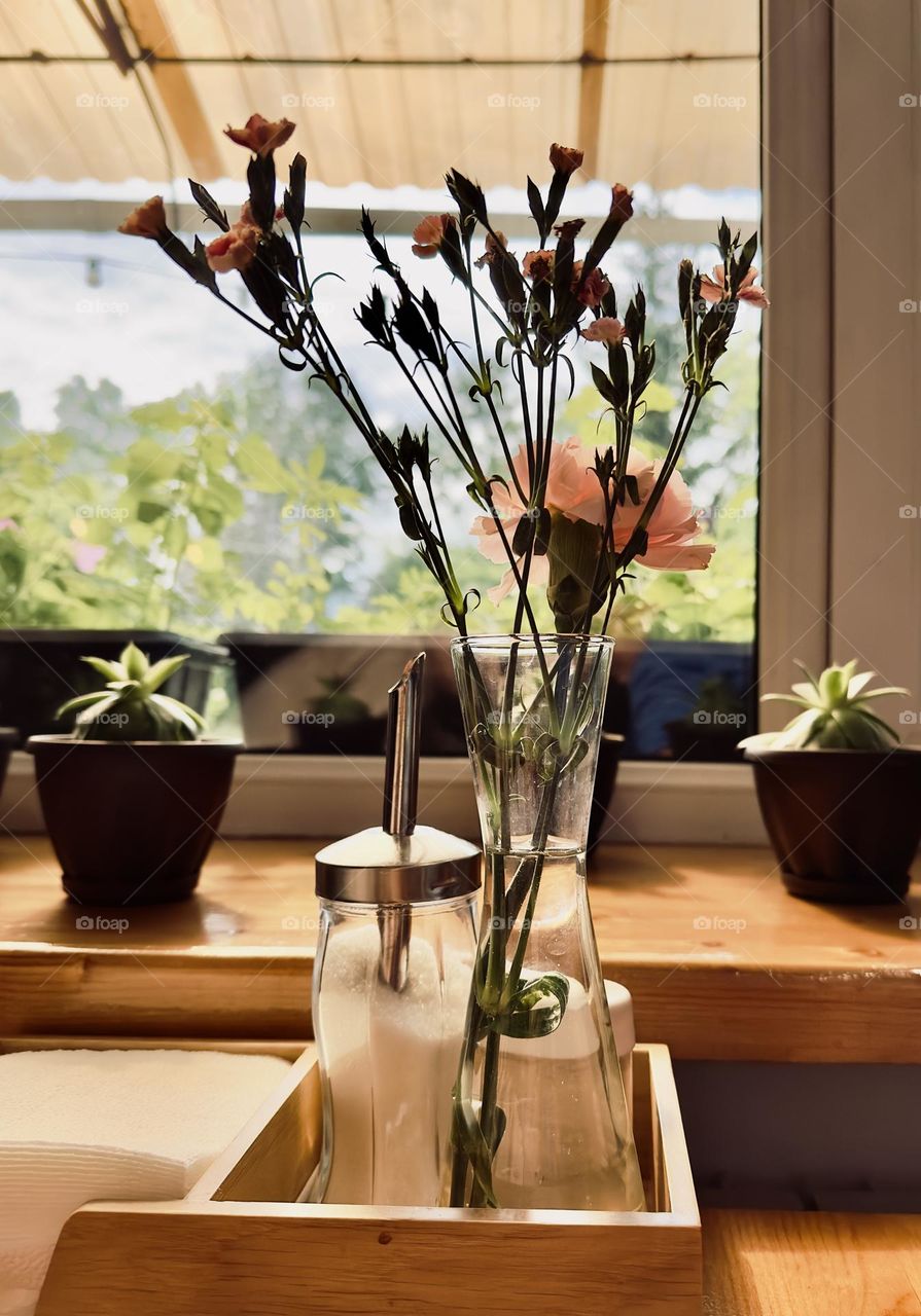 Table by the cafe window