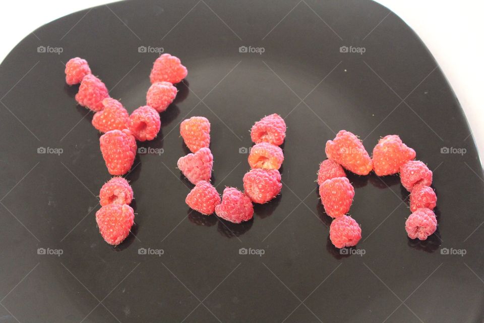 Yum raspberries 