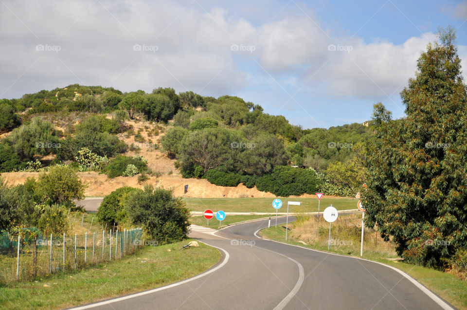 The road in Sardinia island 