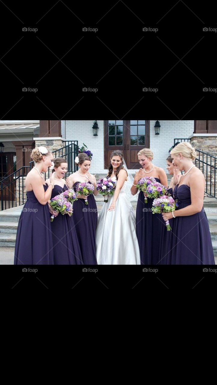 Brides maids at wedding 