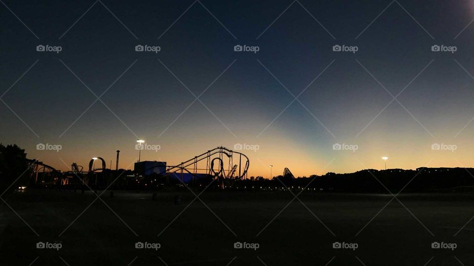 Sunset at Theme Park