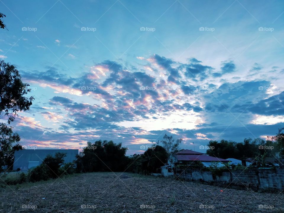 Beautiful sky & open field view.