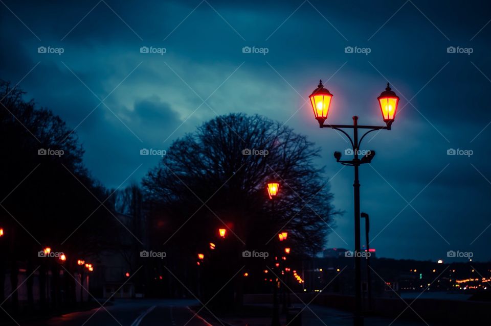 Night street . Moscow , Russia 