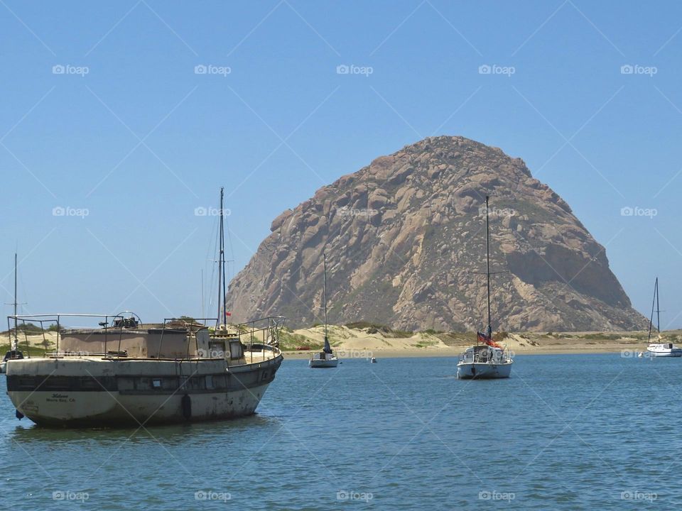 Old Boat + Morro Rock