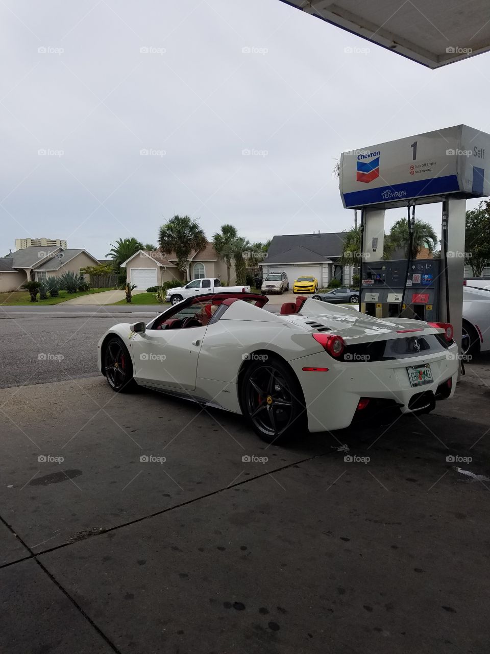 white Ferrari