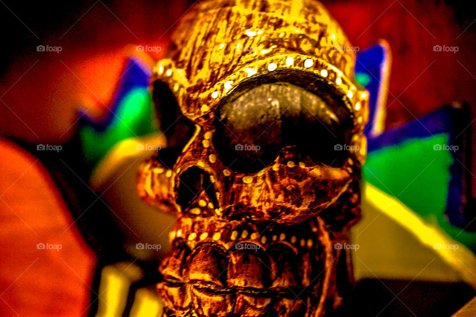 colorful skull