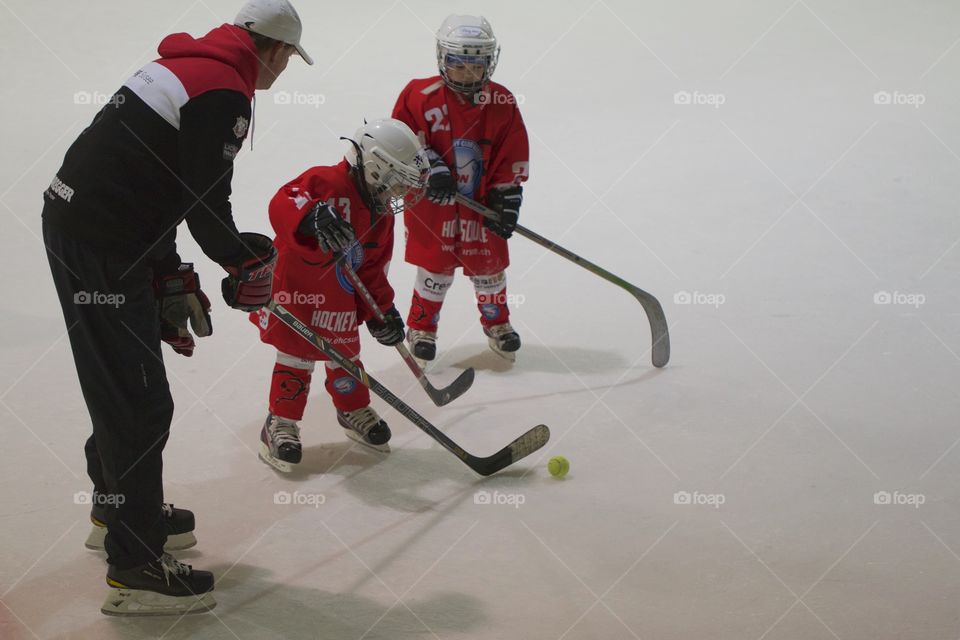 Kids Learn To Play Hockey