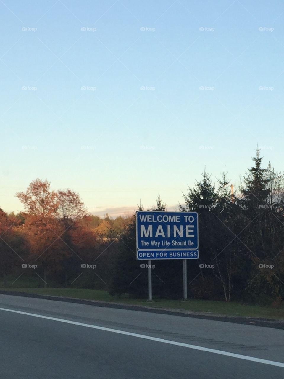 I snapped this picture when we crossed the Maine border, U-Haul in tow, headed to our new home and adventure