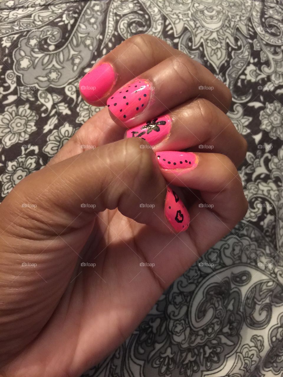 Polished nails