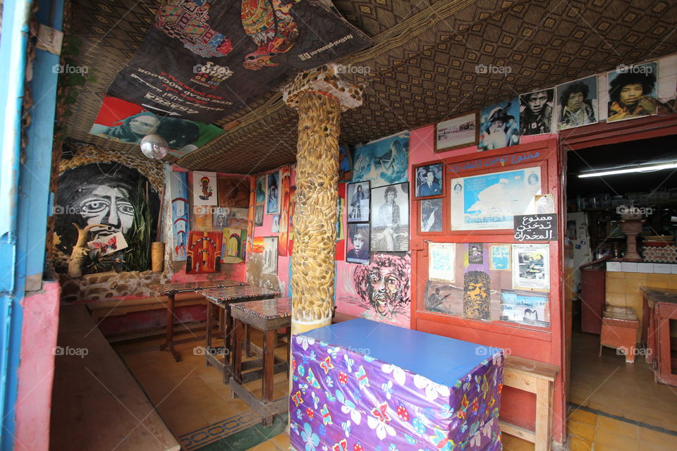 Bar /cafe Jimi Hendrix frequented in Morocco 