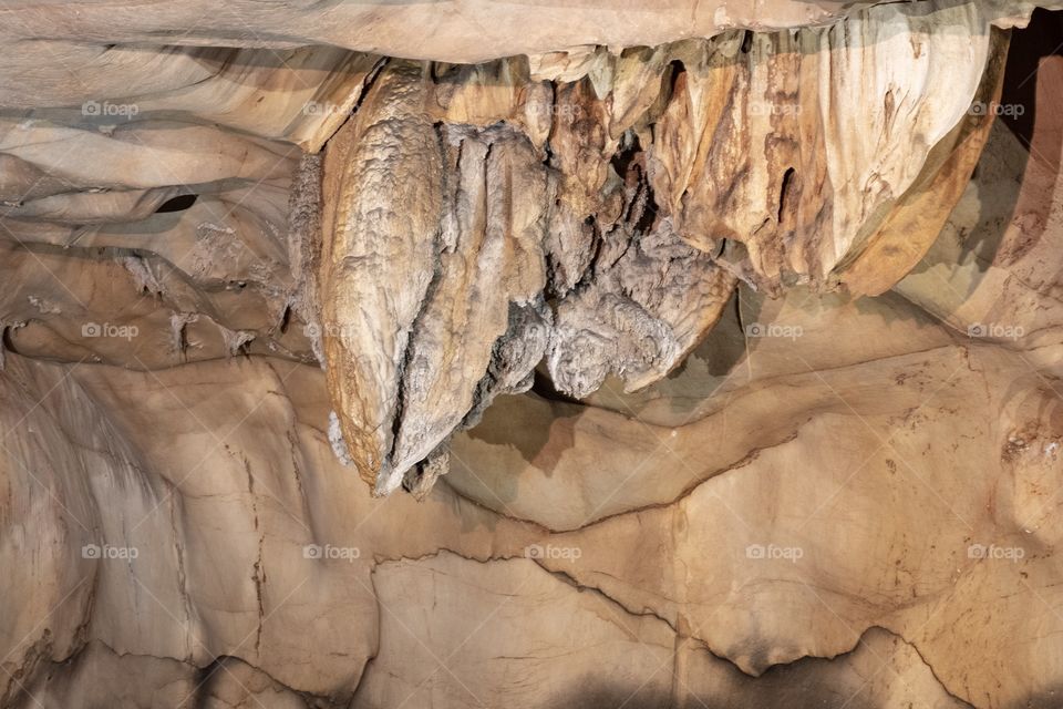 Stalactites and stalagmites texture