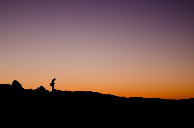 A quiet morning on the mountain. sunrise