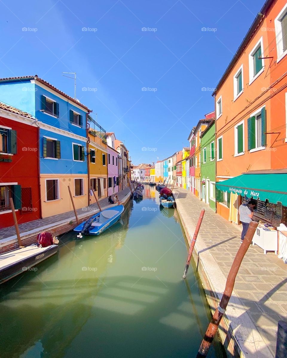 Burano, Italy Canals - Colorful Architecture 