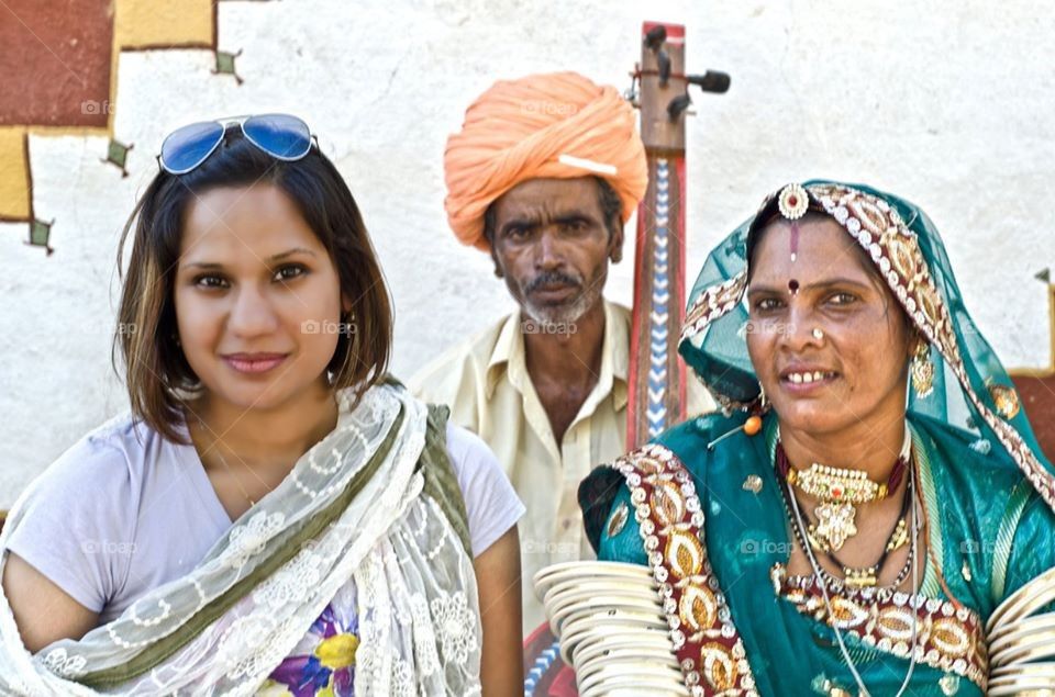 with ethnic INDIAN people in udaipur, Rajasthan, India