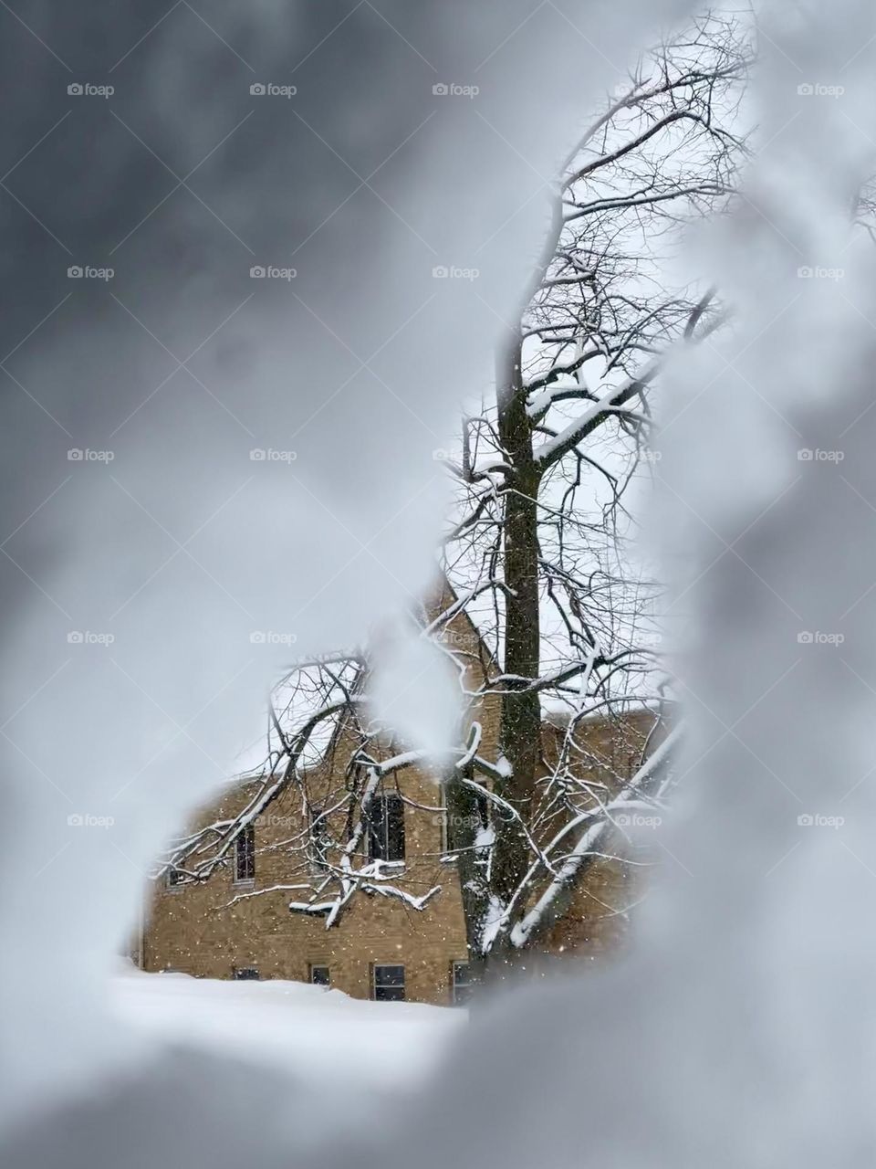 Looking through a hole in the ice