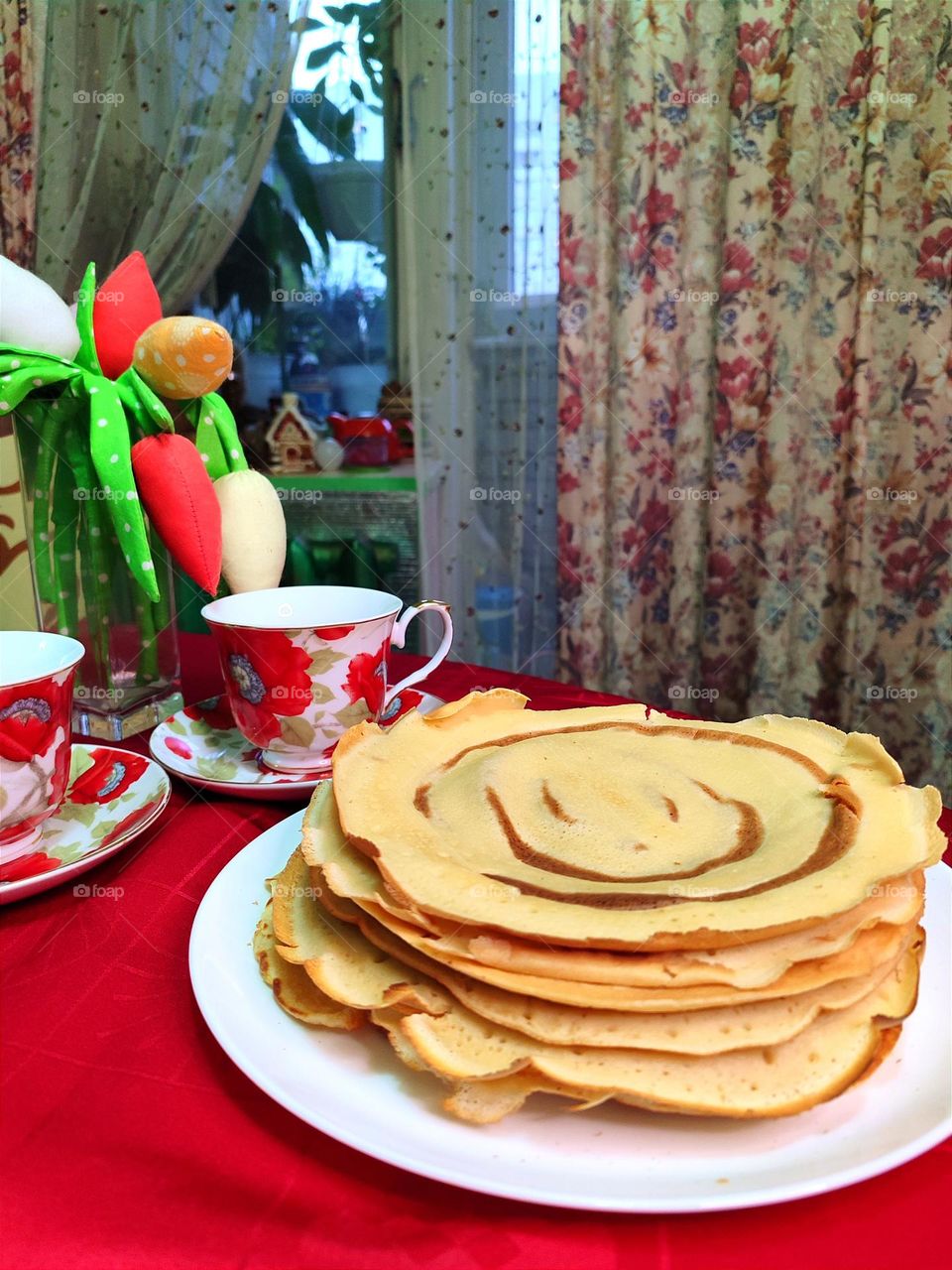 Pancakes. Maslenitsa. Honey. pancakes with honey,