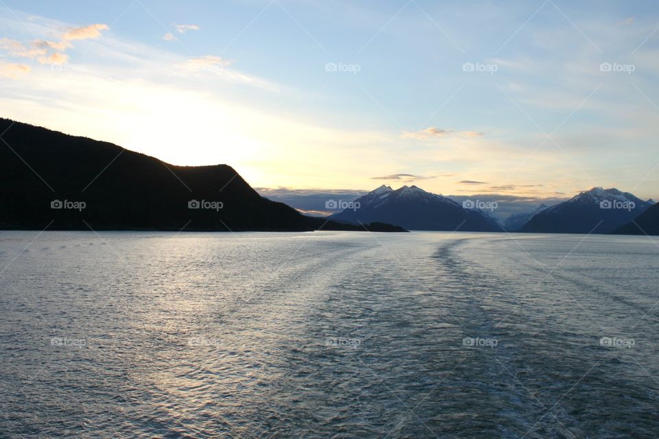 Scenic view of mountain during winter