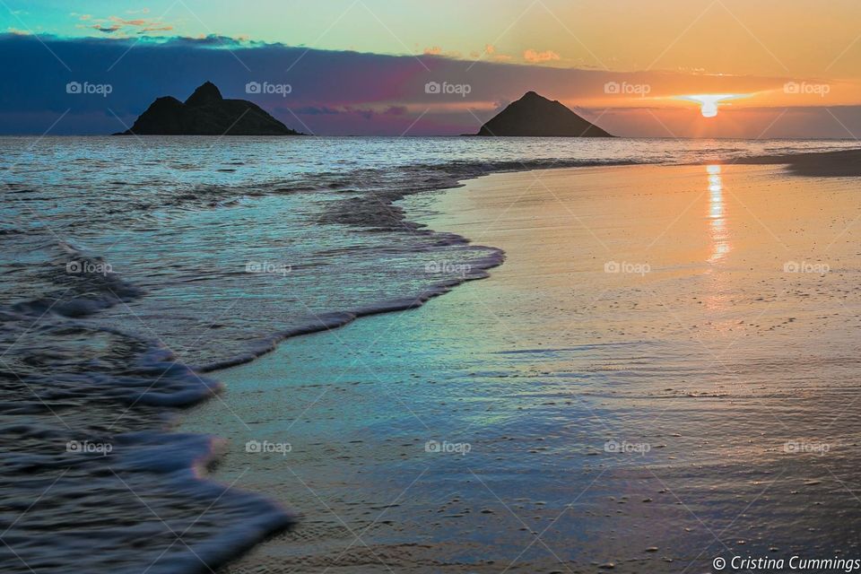 Lanikai Blues . Being so close to the water, I have the pleasure of starting my day marveling at the beauty of the beginning of the day 