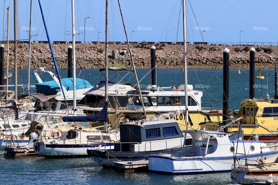 Boat harbour marina by ocean and Jetty 