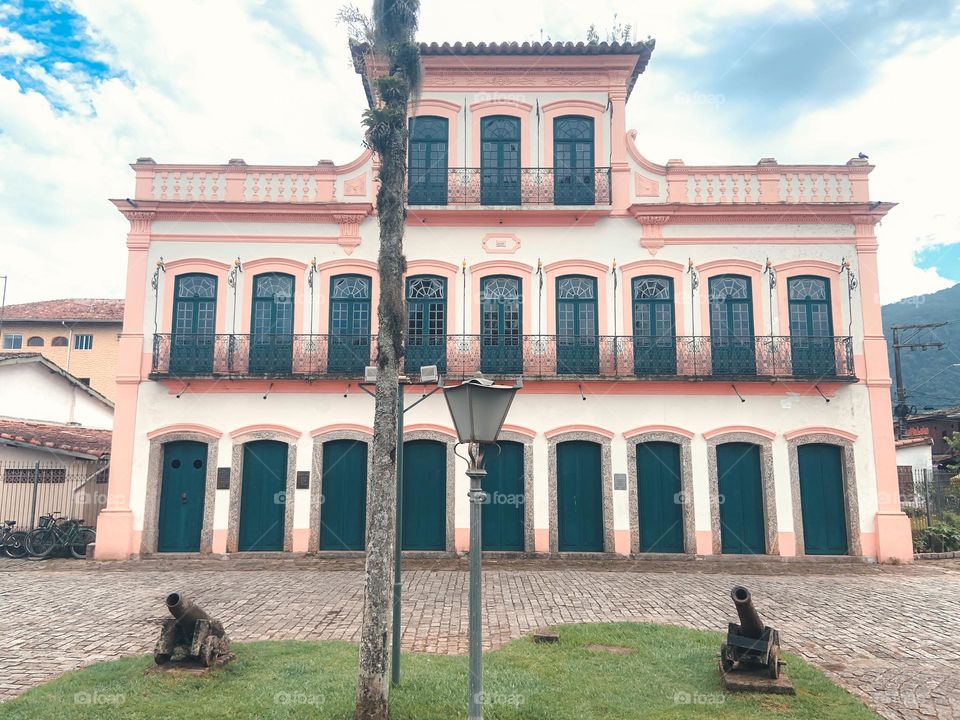 Pink palace in Ubatuba. 