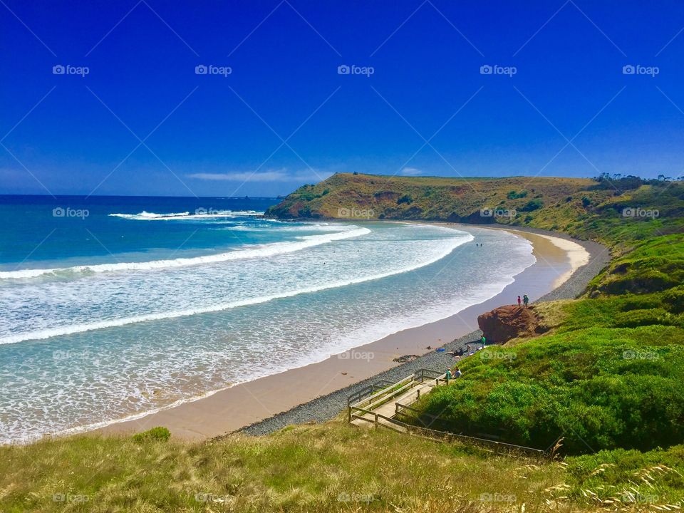 The rolling waves at Smith's Beach
