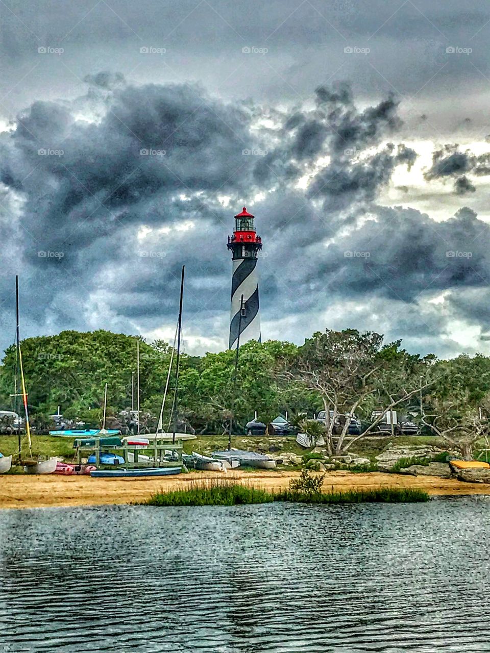 Saint Augustine lighthouse seen from Salt Run