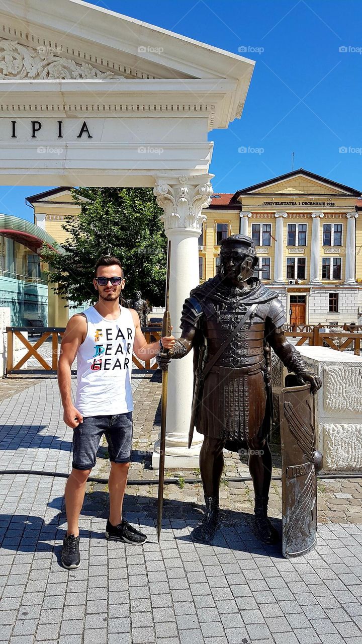 guard of honor at the fortress of Alba, Alba Iulia, Romania