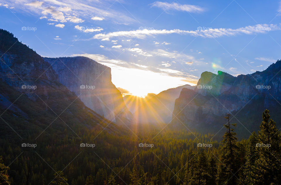 Sunrise Over Yosemite Valley