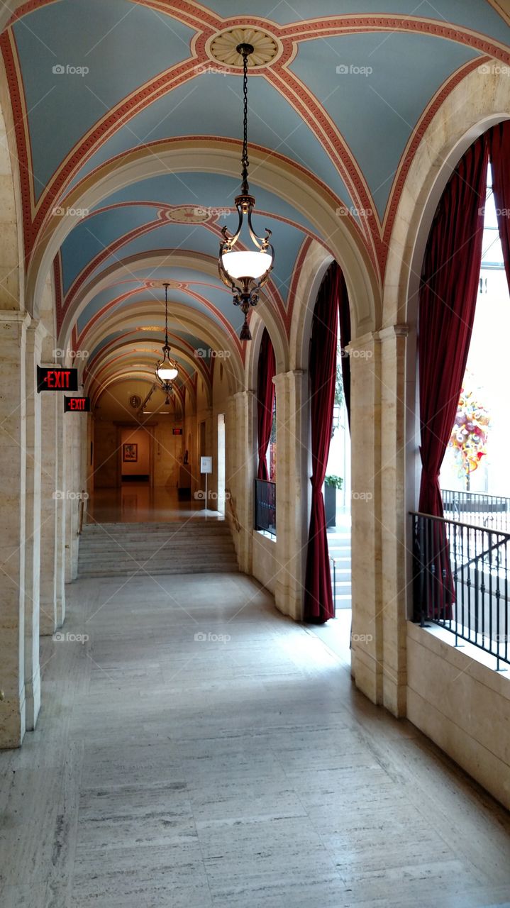 arches marble Windows symmetry pendant lamps