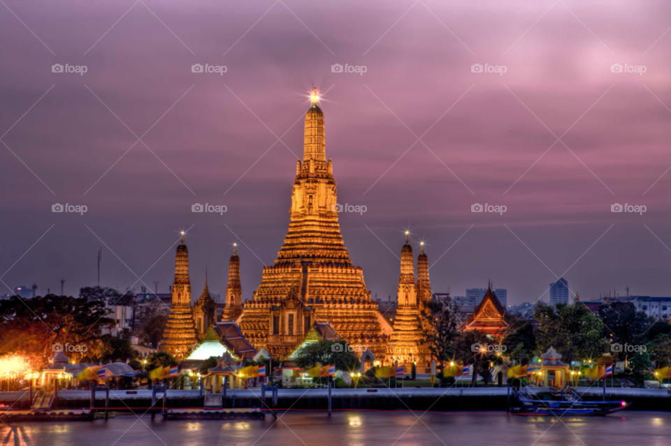 night bangkok thailand buddhist by paulcowell