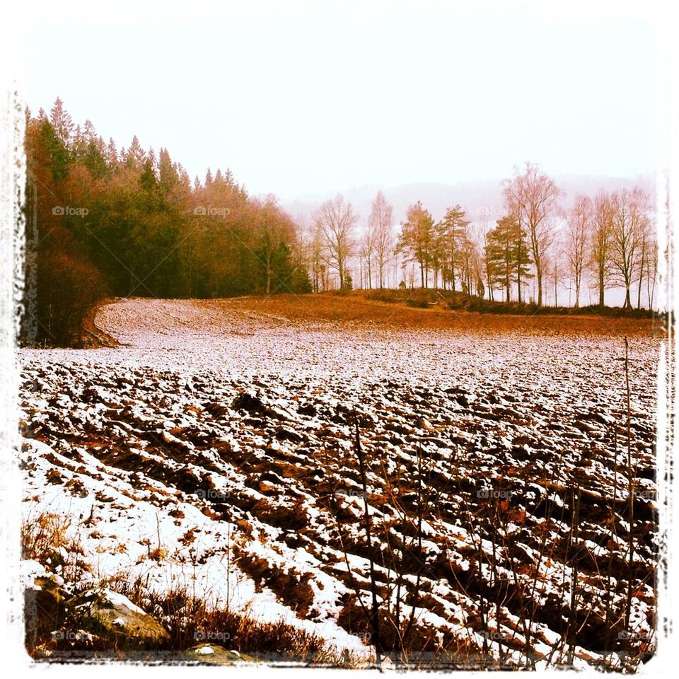 Vinterlandskap skapas