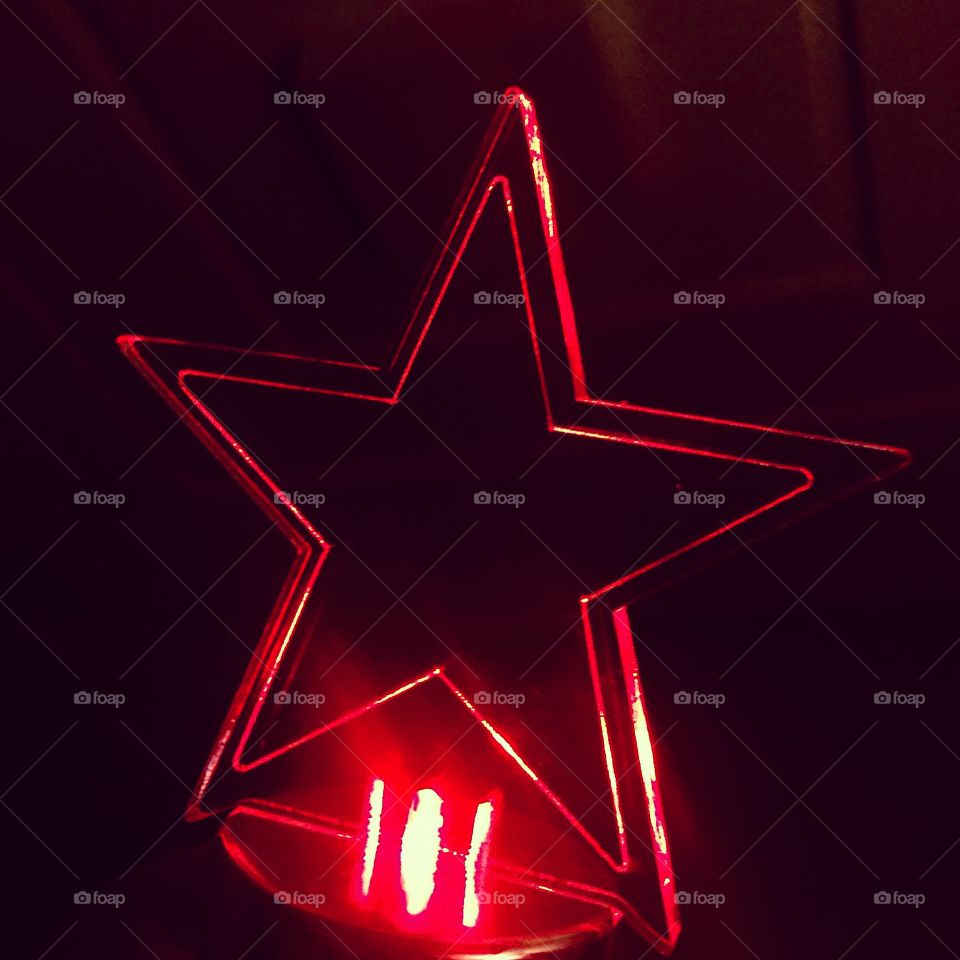 Red star in the night
