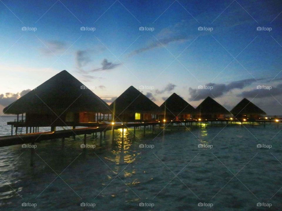 Overwater bungalow maldives